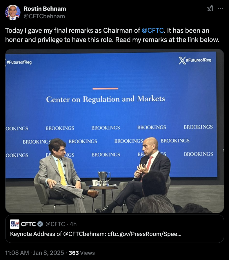 العملات المشفرة، الحكومة، هيئة تداول السلع الآجلة (CFTC)، الولايات المتحدة